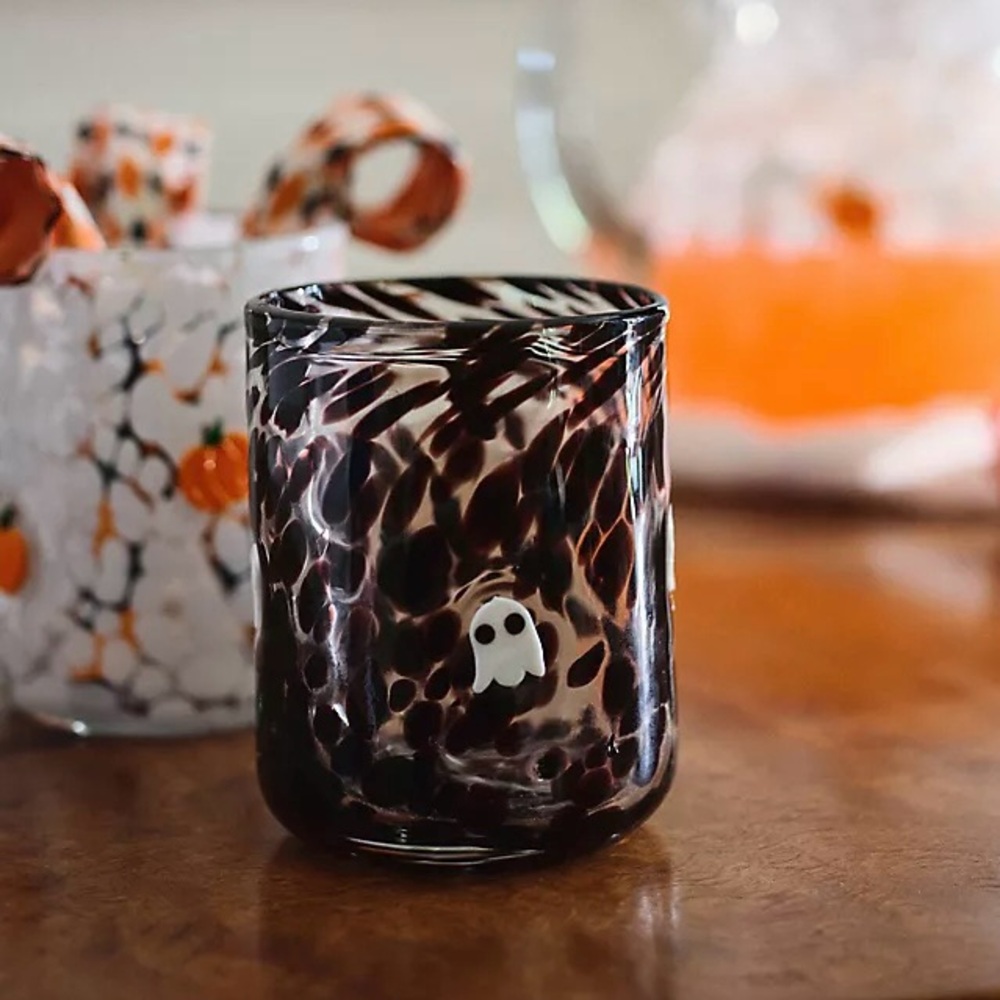 Anthropologie Icon Juice Glass Mystic Halloween Ghost Edition - Picture 2 of 3